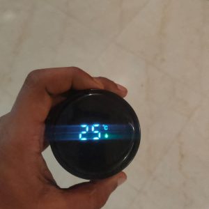 Customized Stainless Steel Black Bottle with Temperature Indicator