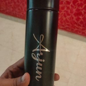 Customized Stainless Steel Black Bottle with Temperature Indicator